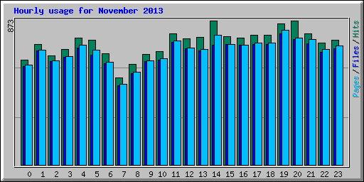 Hourly usage for November 2013