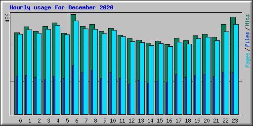 Hourly usage for December 2020
