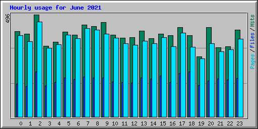 Hourly usage for June 2021