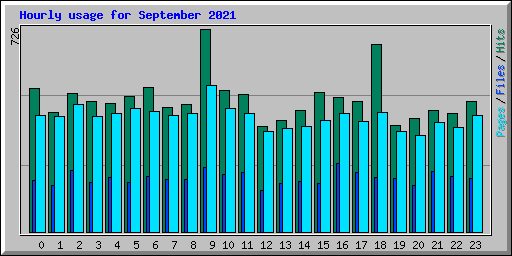 Hourly usage for September 2021