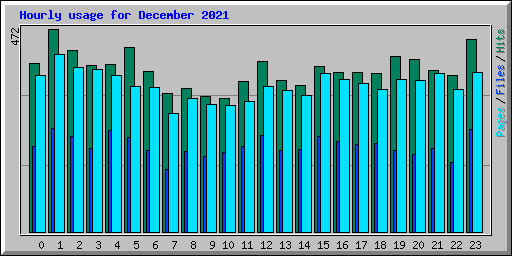 Hourly usage for December 2021