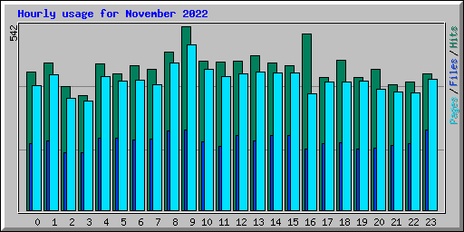 Hourly usage for November 2022