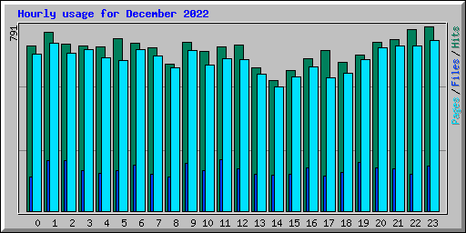 Hourly usage for December 2022