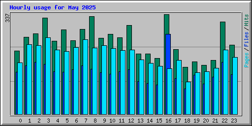 Hourly usage for May 2025