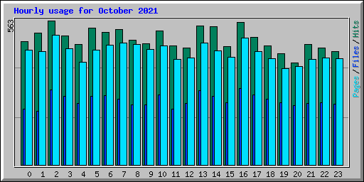 Hourly usage for October 2021