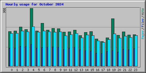 Hourly usage for October 2024